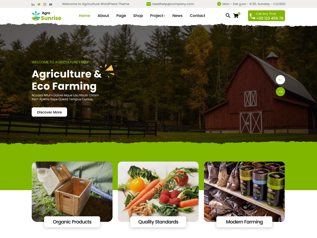 Green Market WordPress Theme