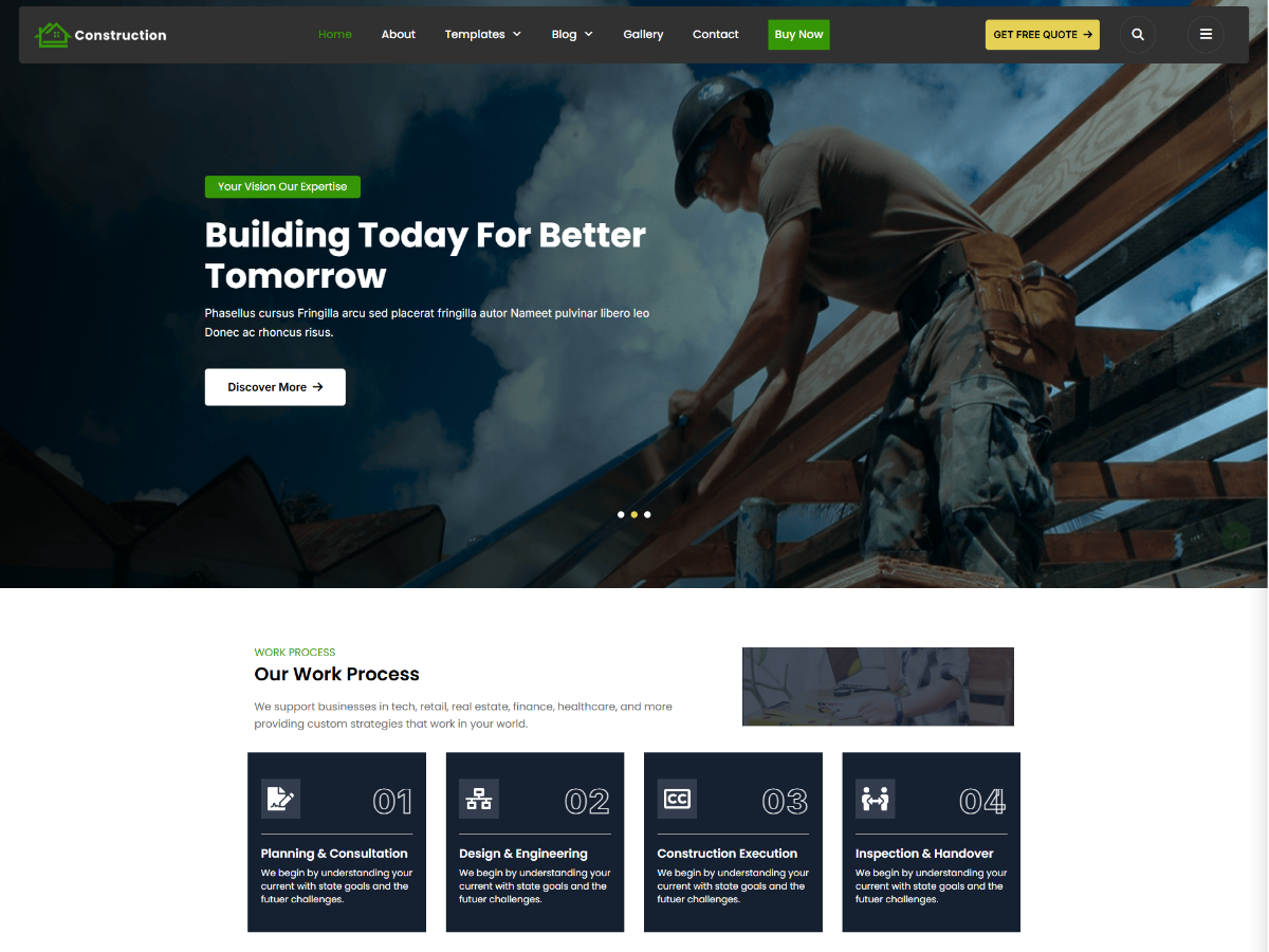 Construction WordPress Theme