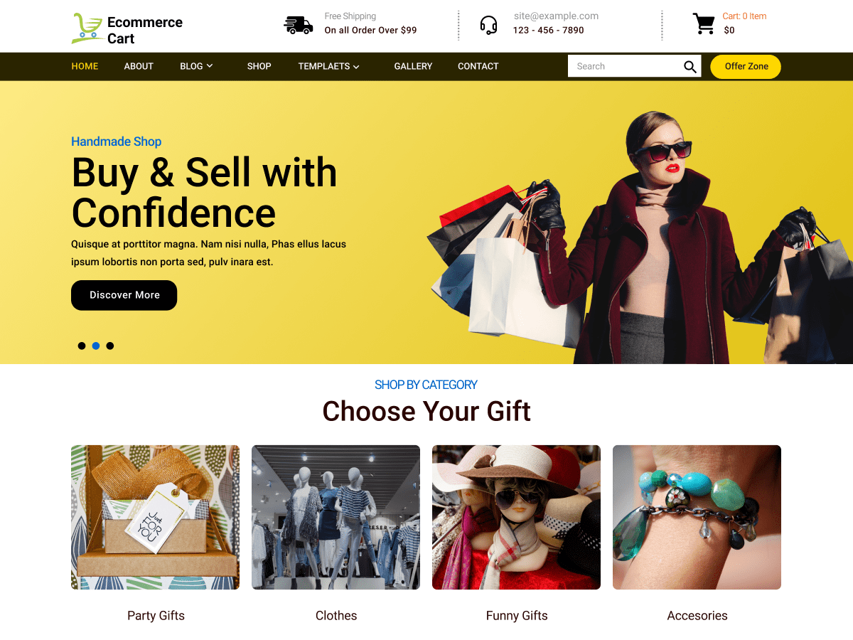 Ecommerce Gift Cart