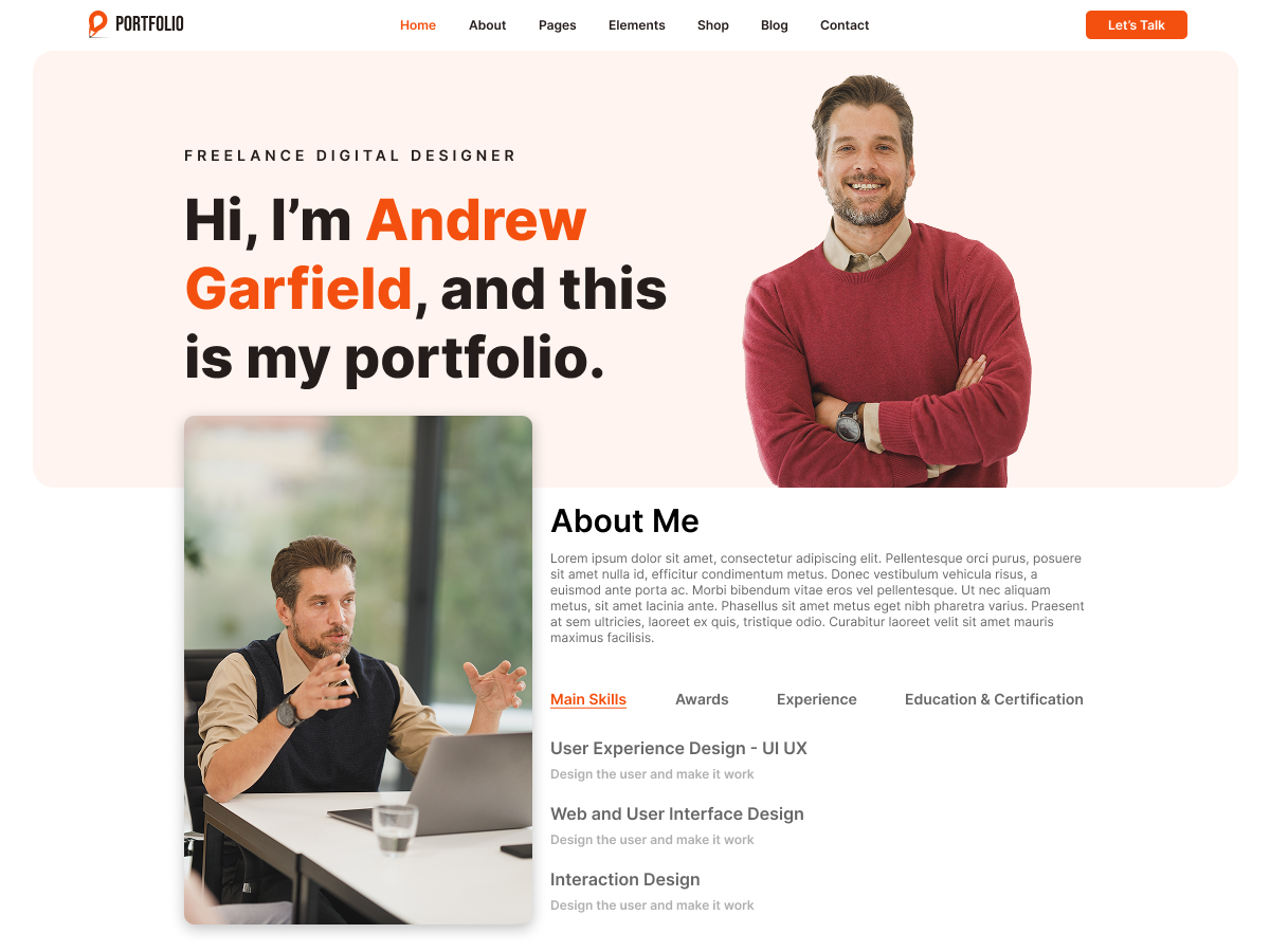 CV Portfolio Wordpress Theme