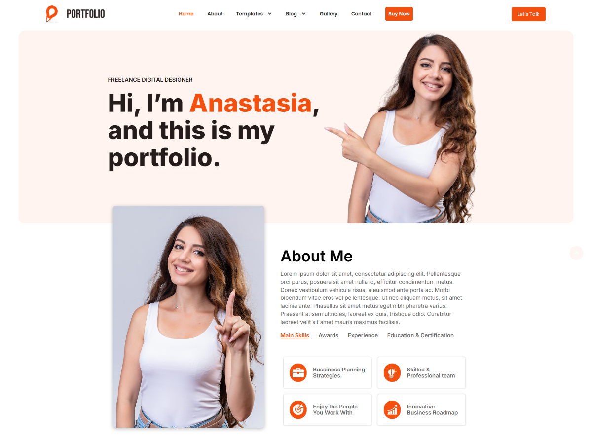 CV Portfolio Wordpress Theme
