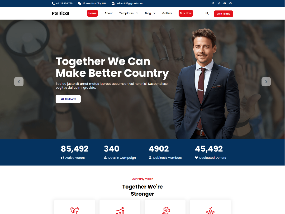 Political Campaign WordPress Theme