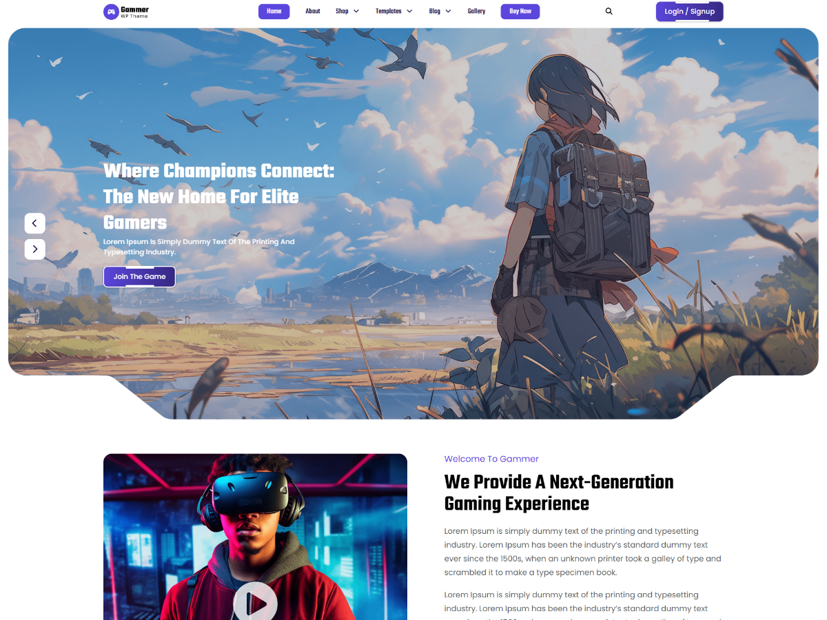 Games Store WordPress Theme