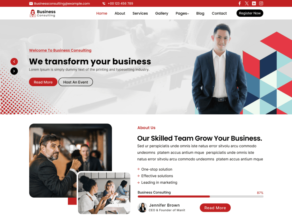 Consultant WordPress Theme for Business & Corporate Firms