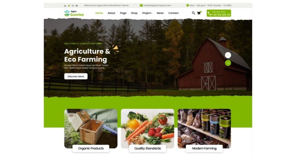 Green Market WordPress Theme