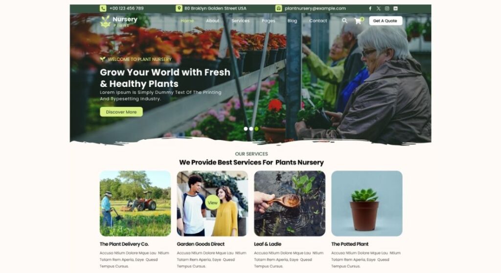 Plant Nursery WordPress Theme