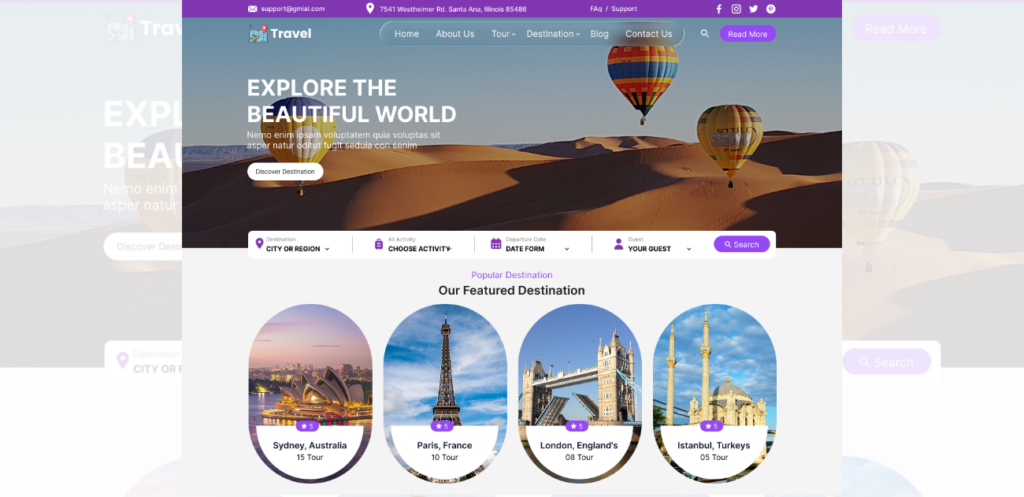 Free Travel WordPress Theme