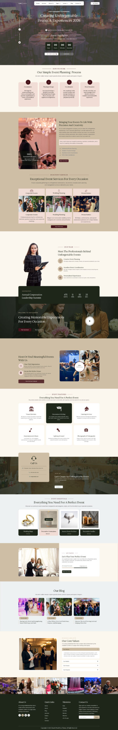Event Management WordPress Theme